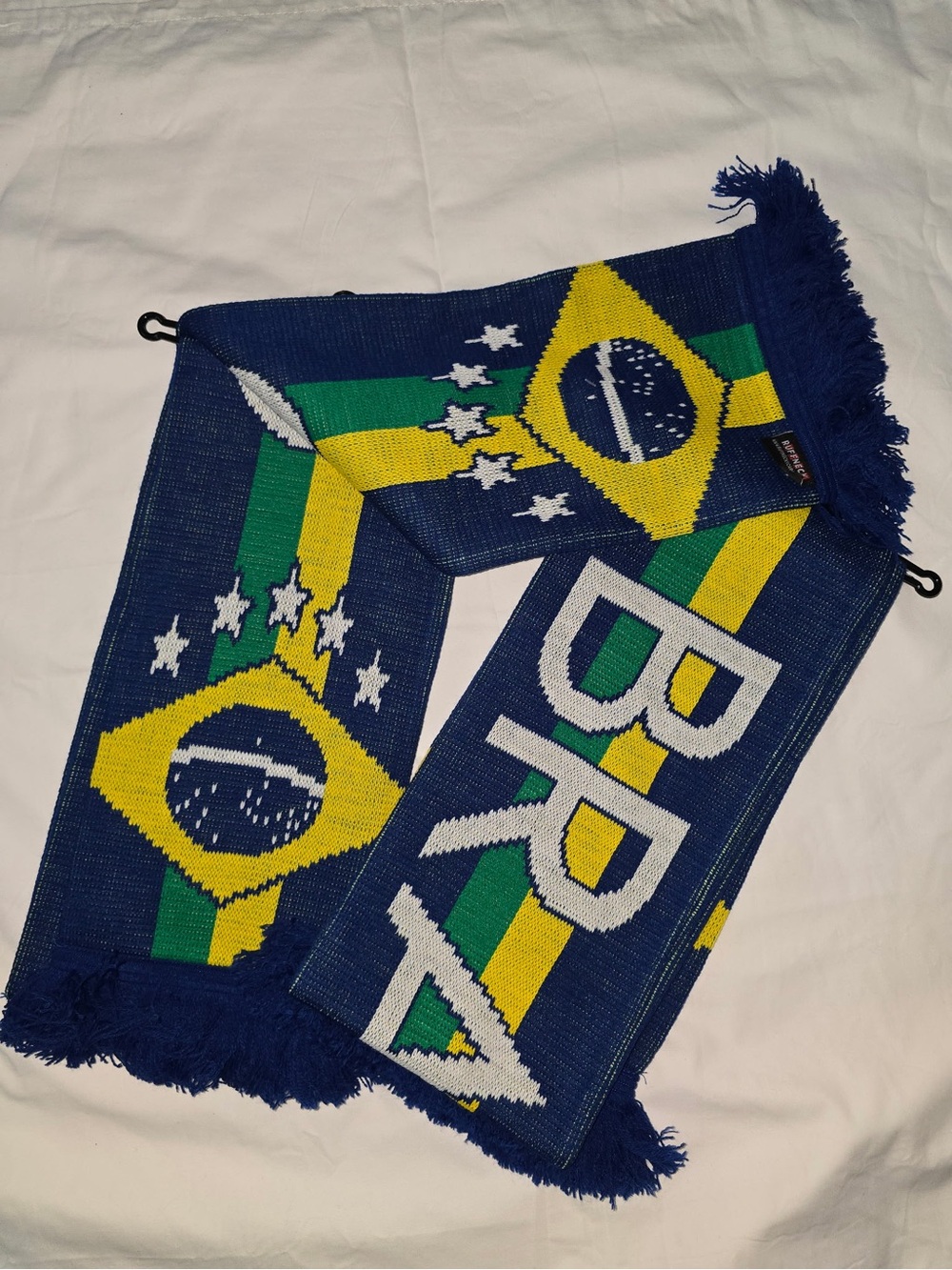 Brazil National Flag Soccer Scarf - Bold Blue, Green & Yellow